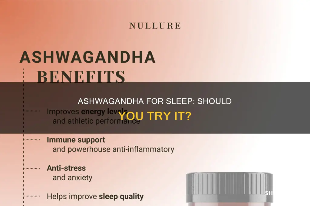 can you take ashwagandha before sleep