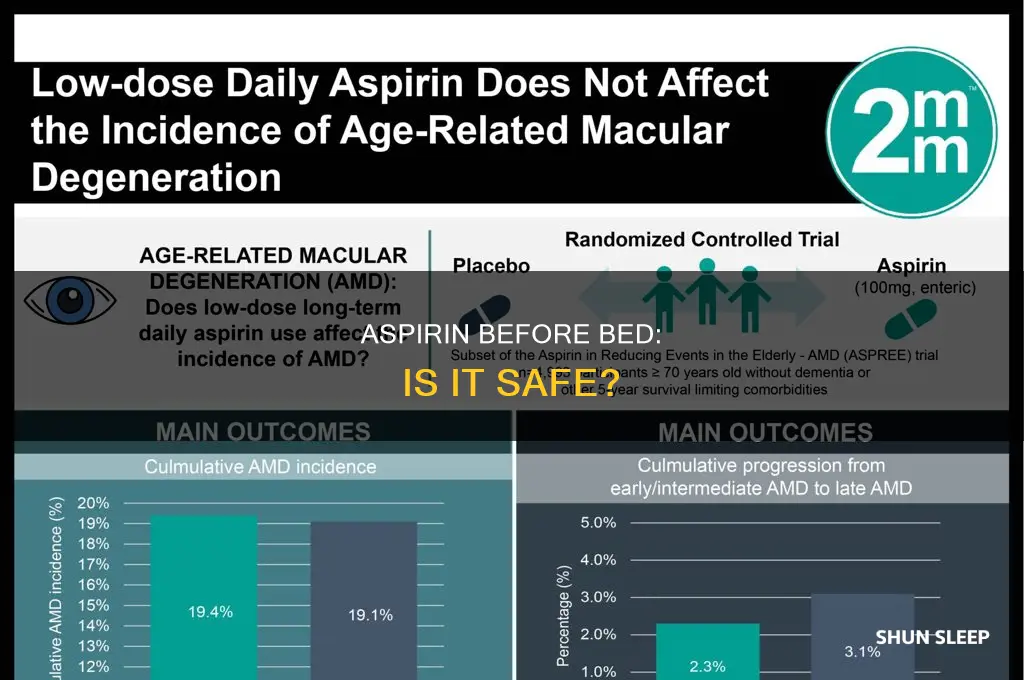 can you take aspirin before sleep