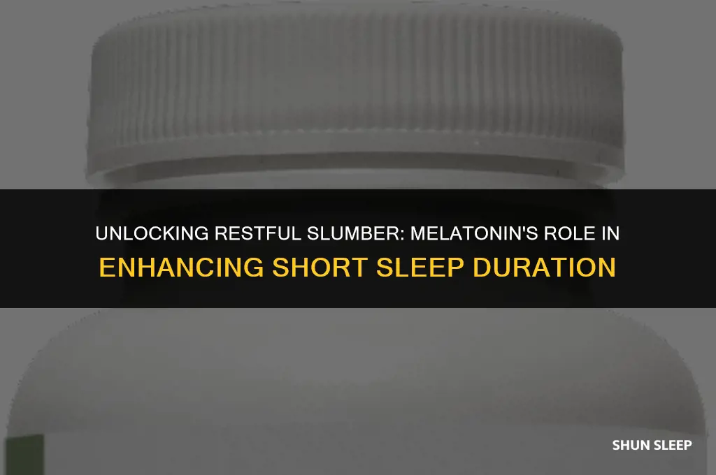 can you take melatonin for 4 hours of sleep