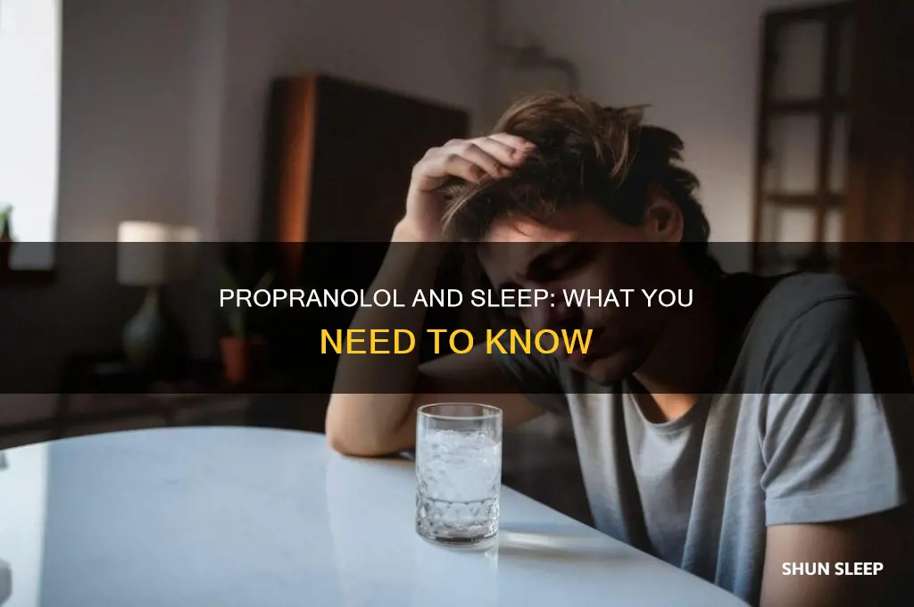 can you take propranolol before sleeping