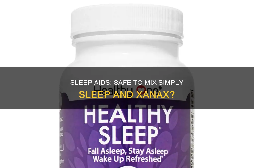 can you take simply sleep with xanax