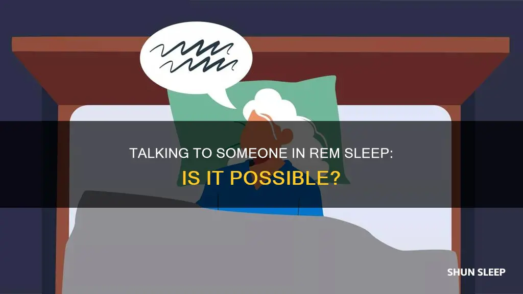 can you talk to someone in rem sleep