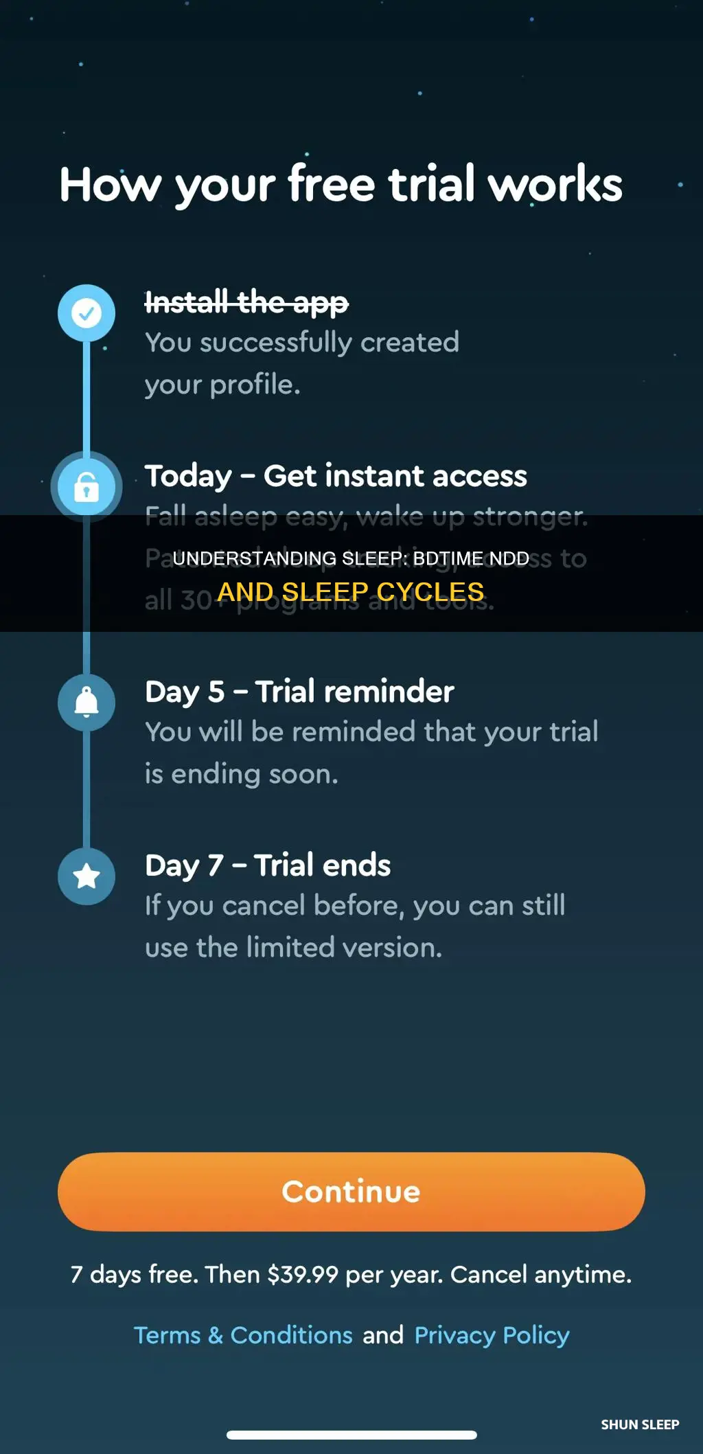 can you use bdtime ndd sleep cycle