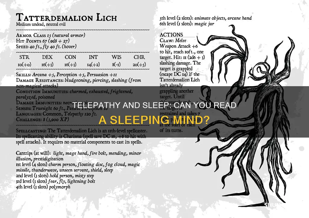 can you use telepathy on a sleeping target
