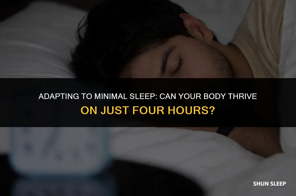 can your body adjust to 4 hours of sleep
