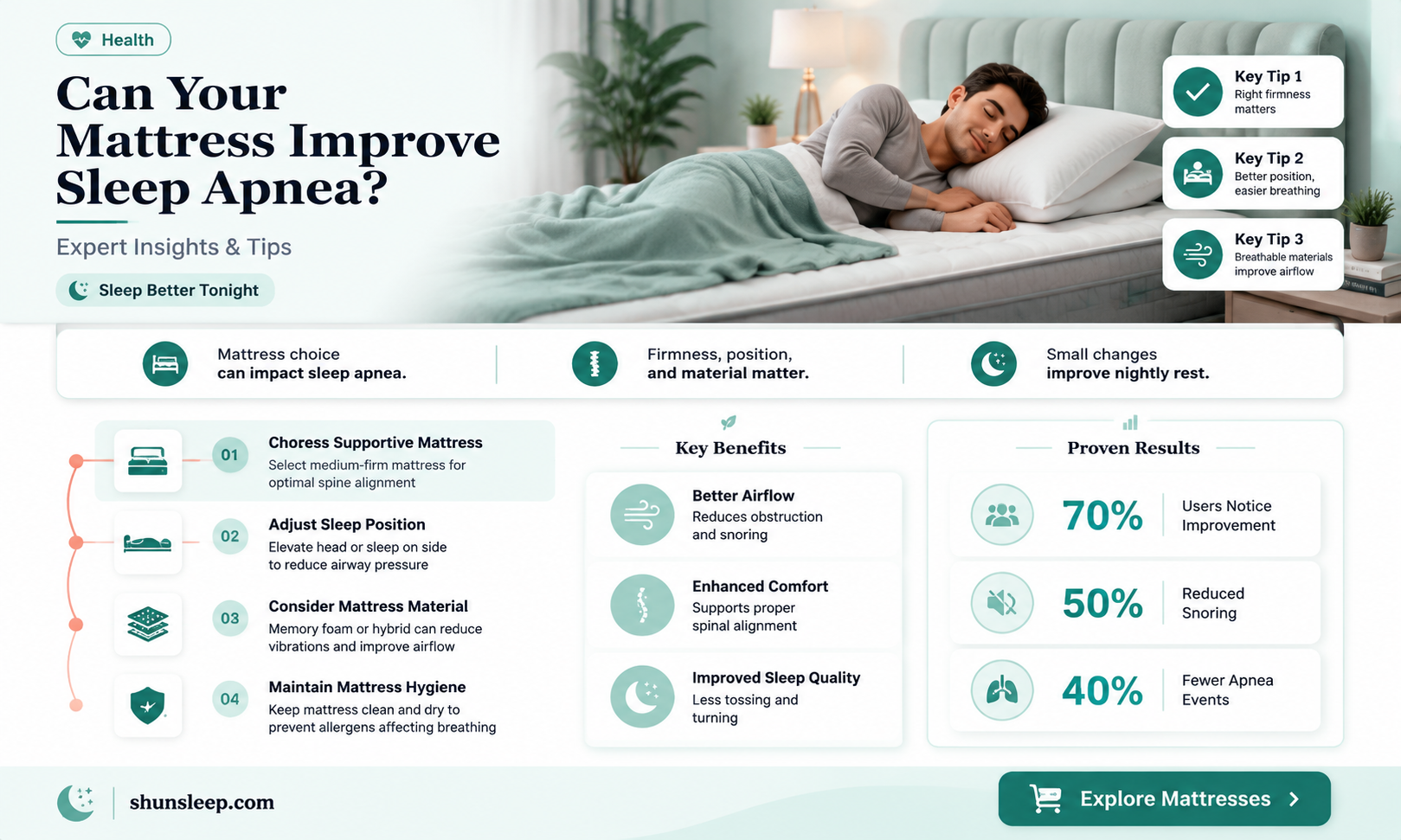 can a mattress help sleep apnea