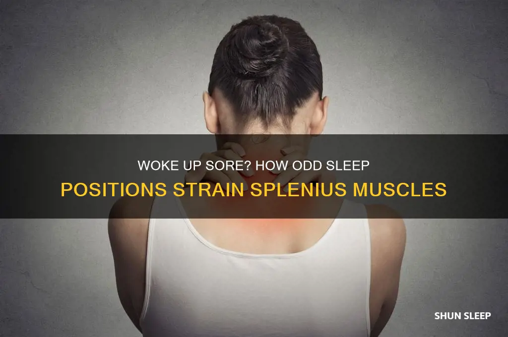 can your splenius muscles get sore from sleeping funny