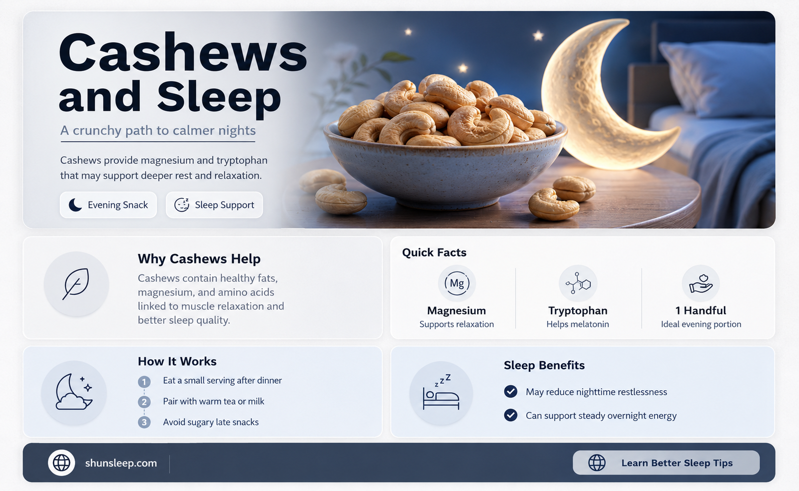 can cashews help you sleep