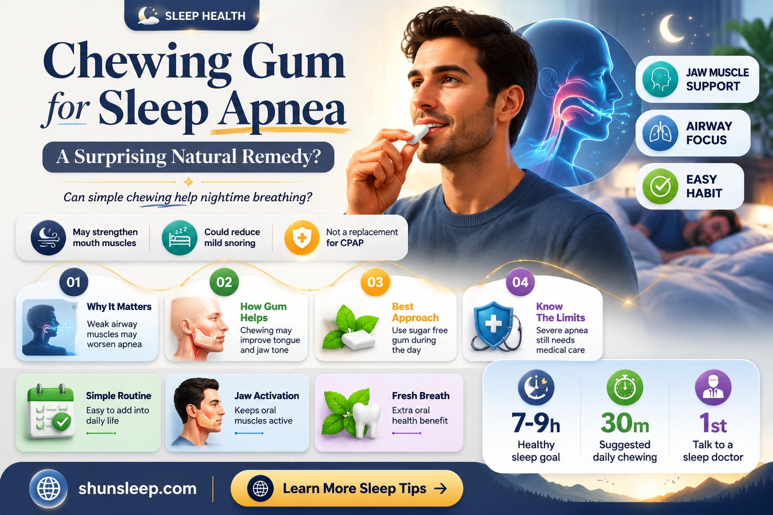 can chewing gum help sleep apnea