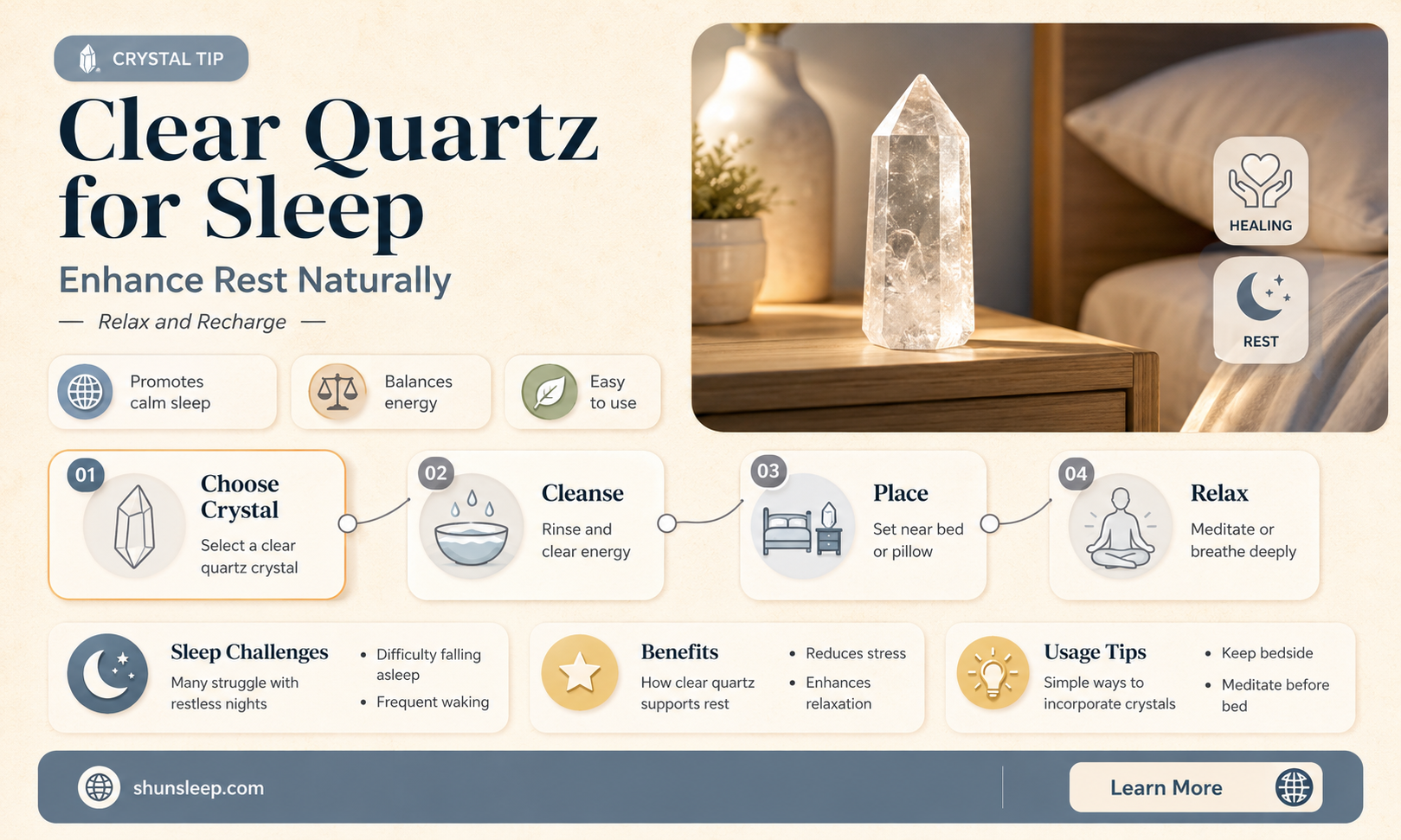 can clear quartz help you sleep
