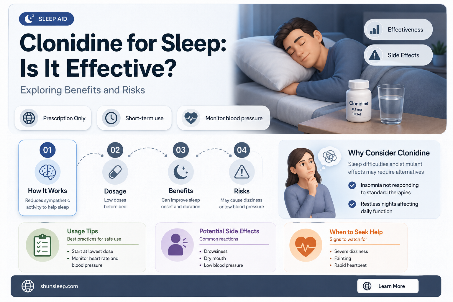 can clonidine be used for sleep