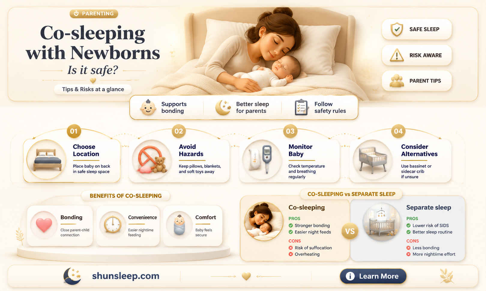 can a newborn sleep with you