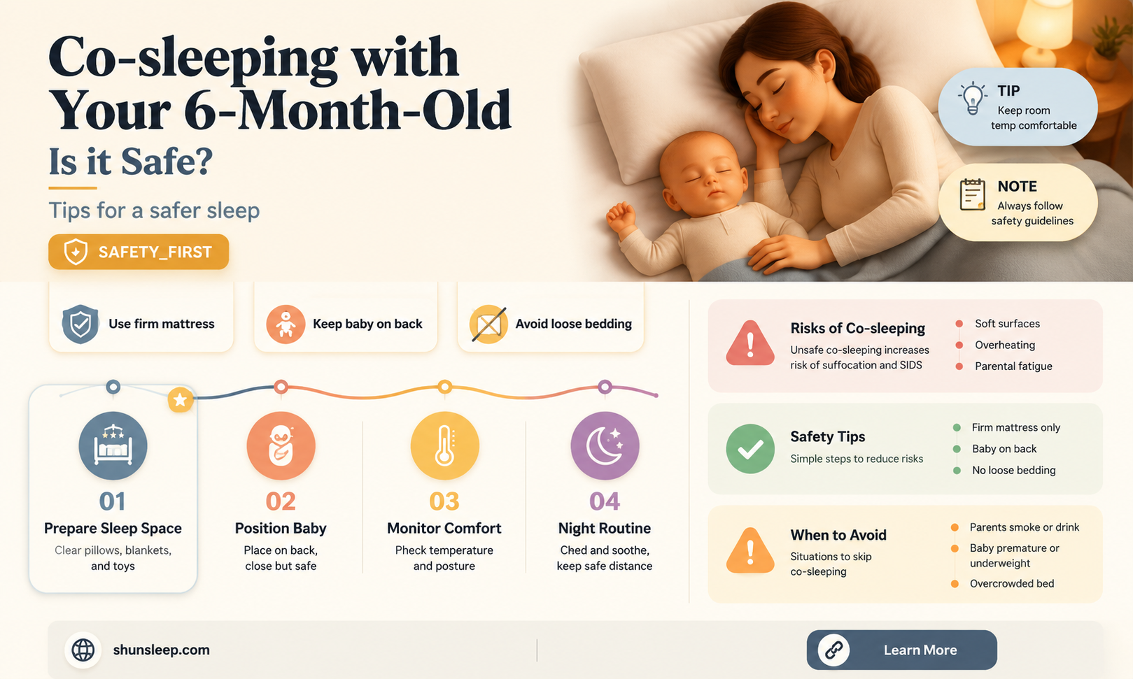 can 6 month old sleep with me
