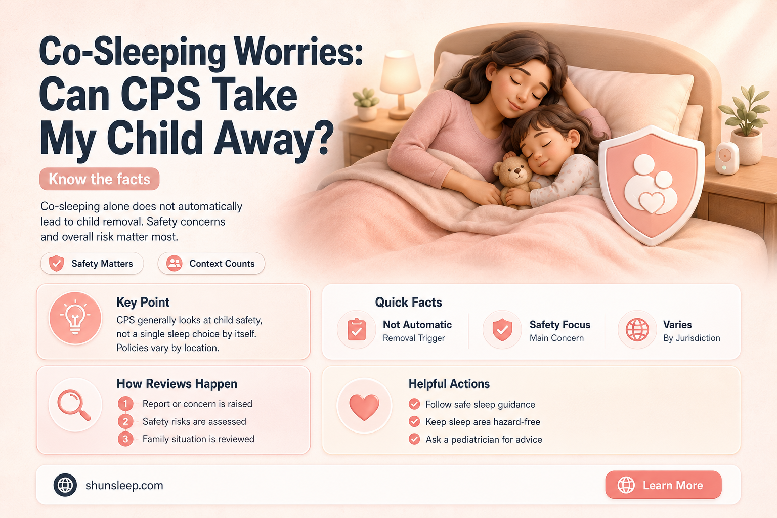 can cps take my child away for co sleeping