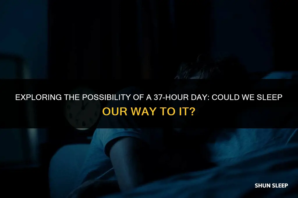 could we sleep to a 37 hour day
