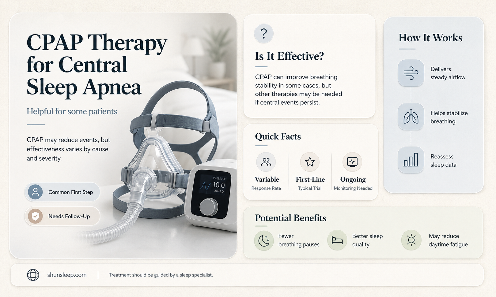 can cpap help central sleep apnea