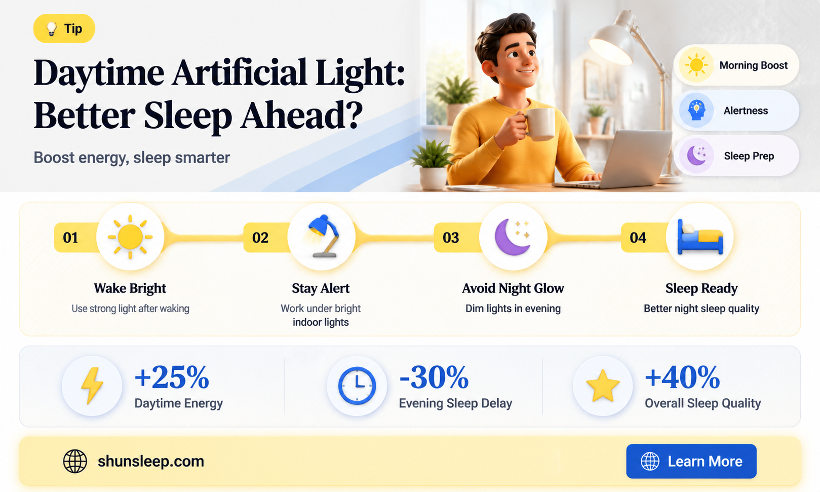 can artificial light during the day improve your sleep