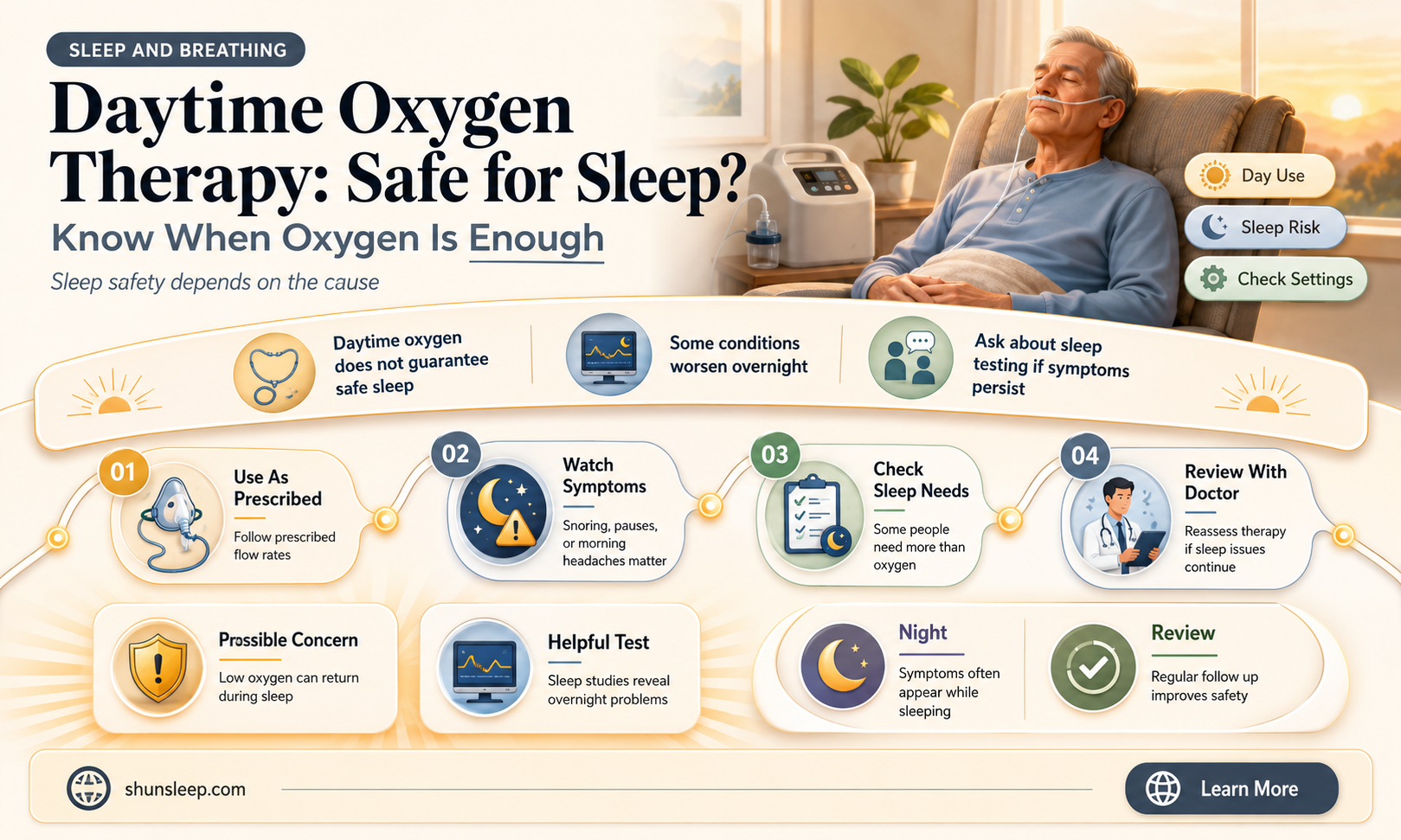 can daytime oxygen apparatus be used for sleep