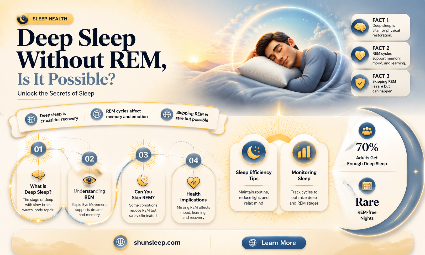 can a person have no rem with deep sleep