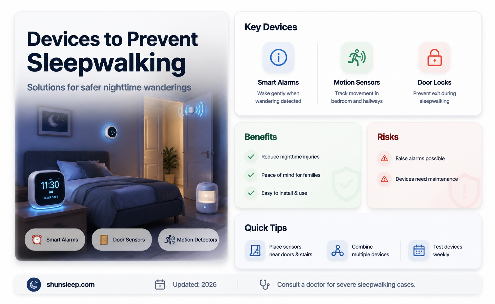 are there devices to help sleep walking