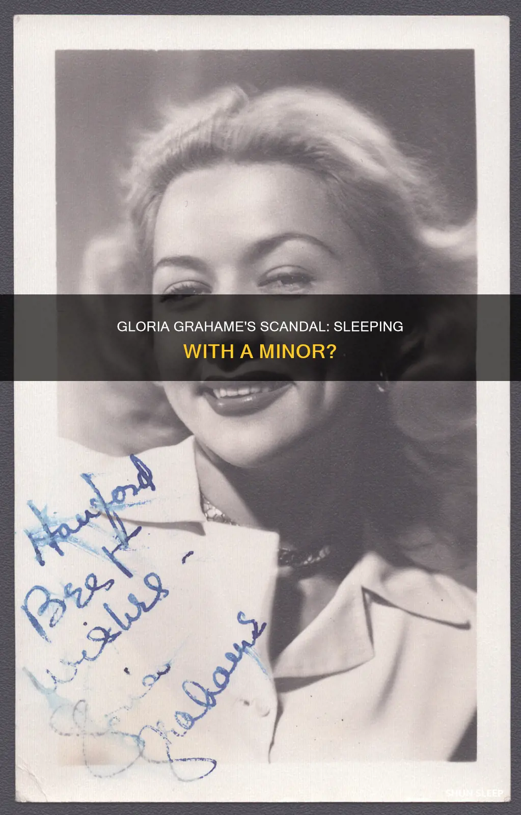 did gloria grahame sleep with a 13 year old