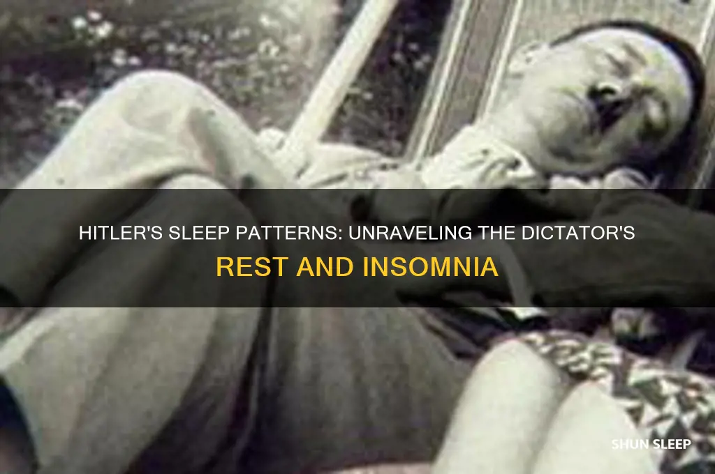 did hitler ever get sleep