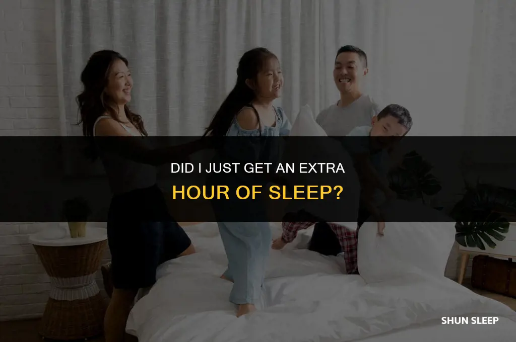 did i just get an extra hour of sleep