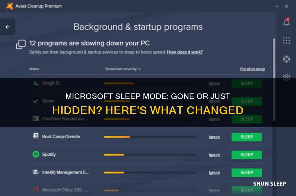 did microsoft get rid of sleep mode