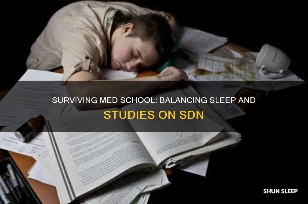 did you get sleep in med school sdn