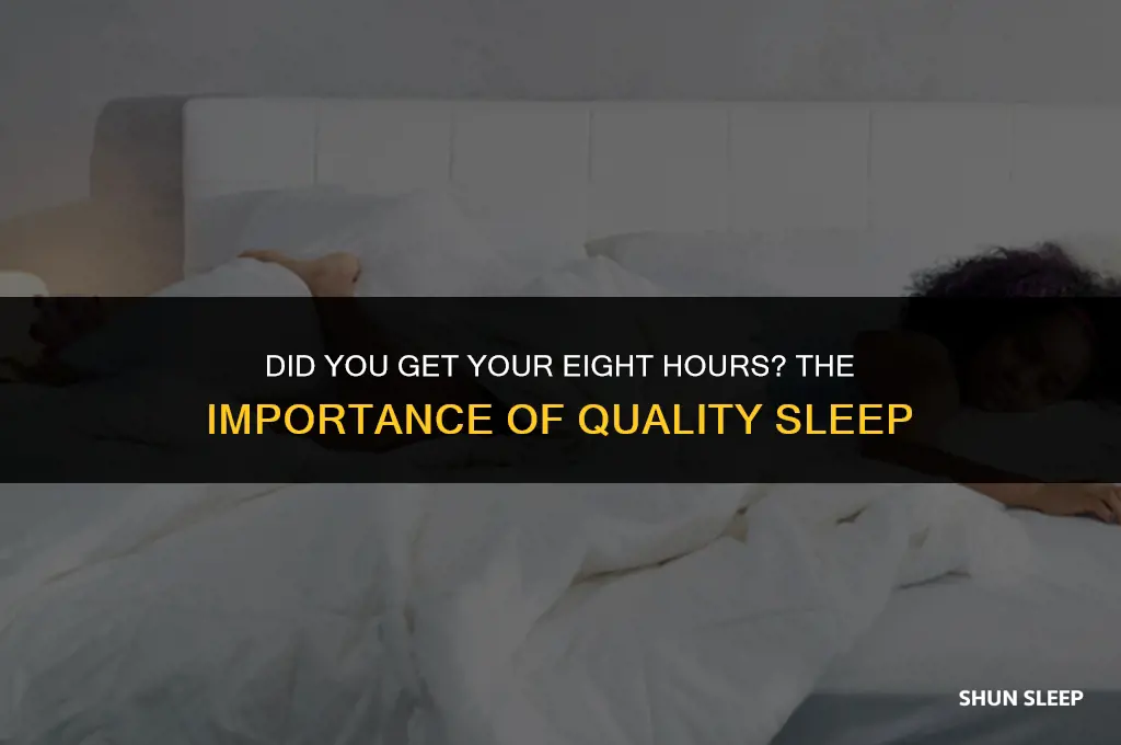 did you sleep the eight hours