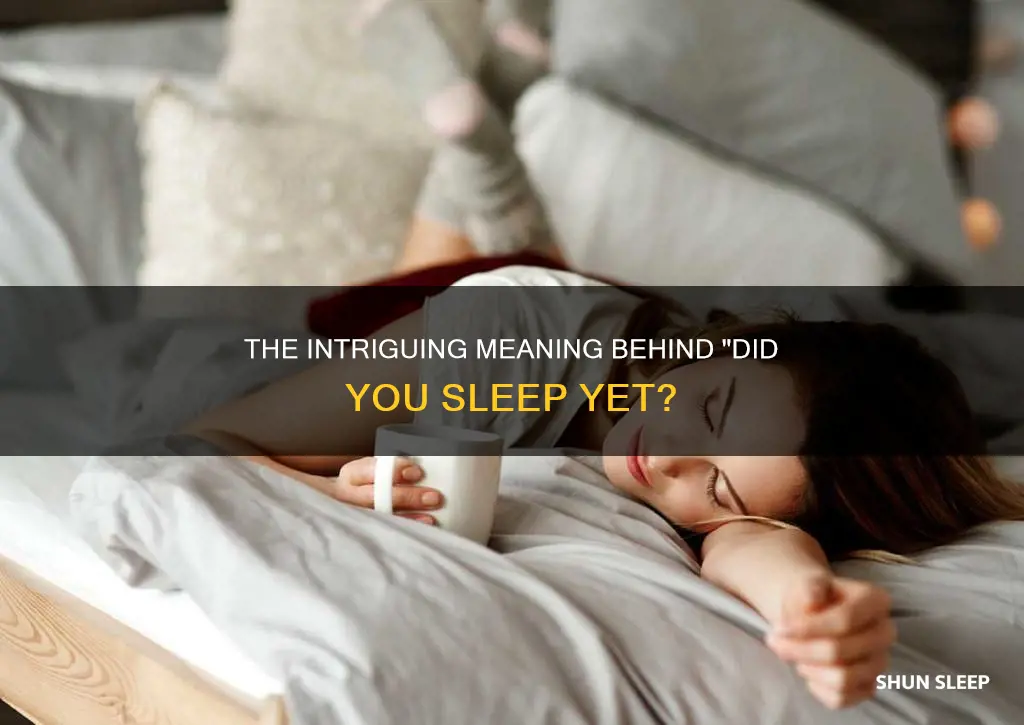 did you sleep yet meaning