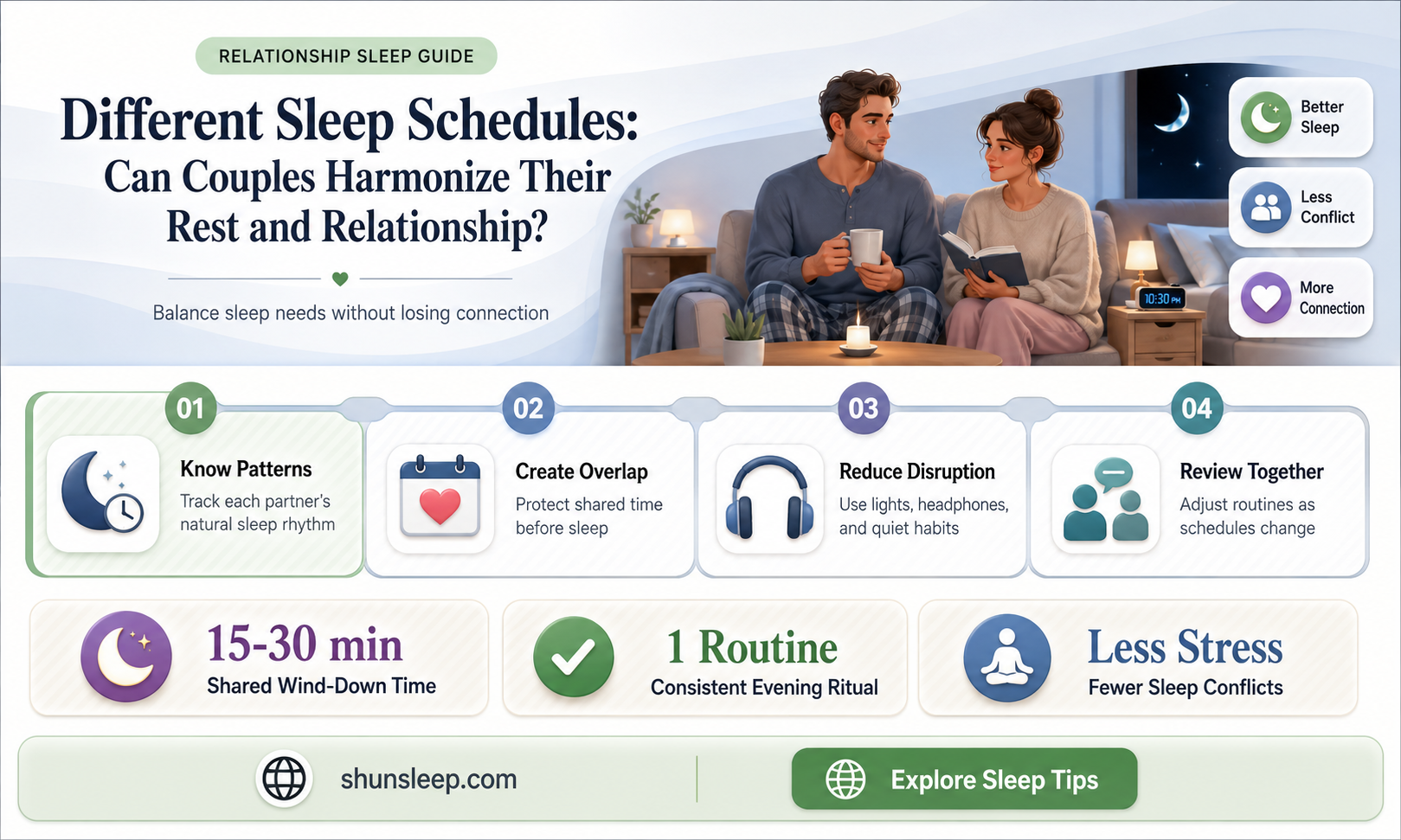 can couples get along if they have different sleep schedules