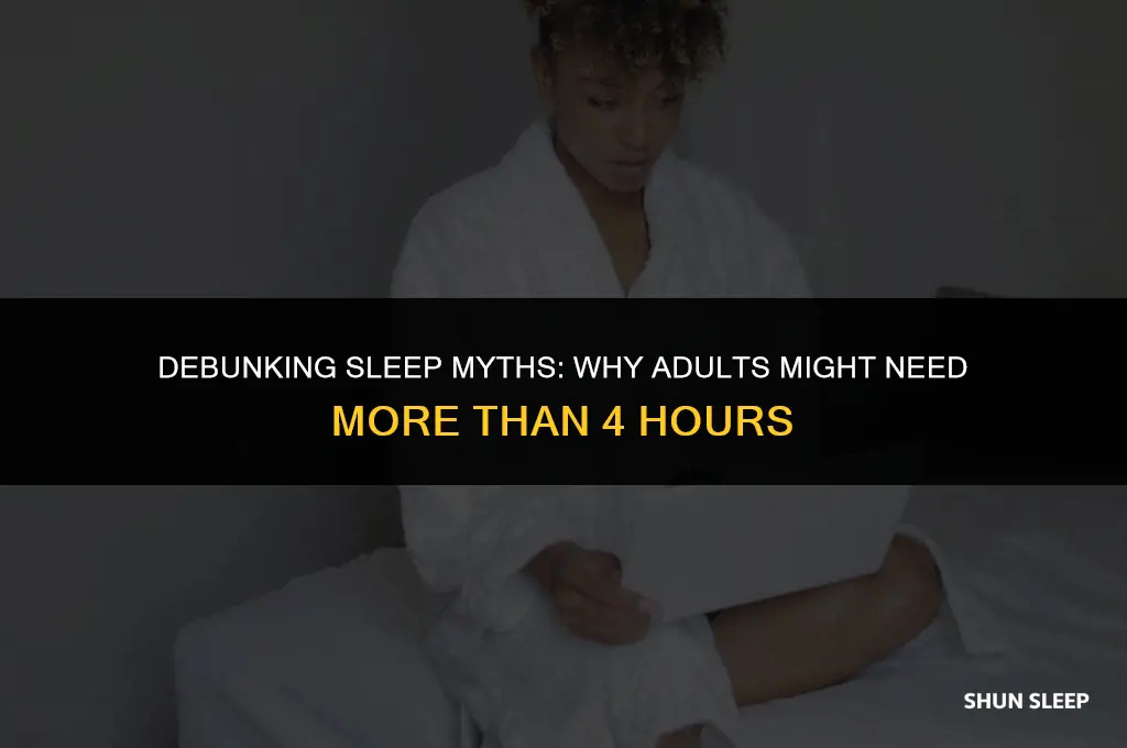 do adults only need 4 hours of sleep