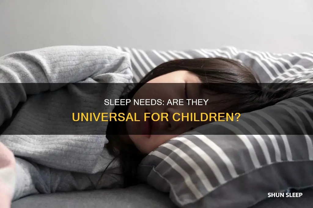 do all kids need the same amount of sleep