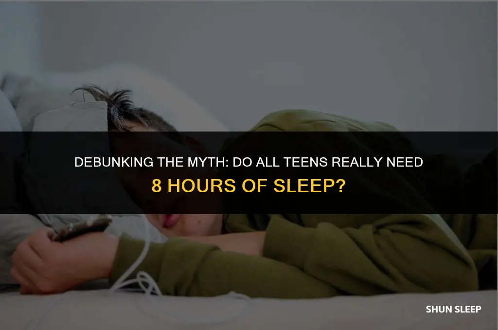 do all teens really need 8 hours of sleep