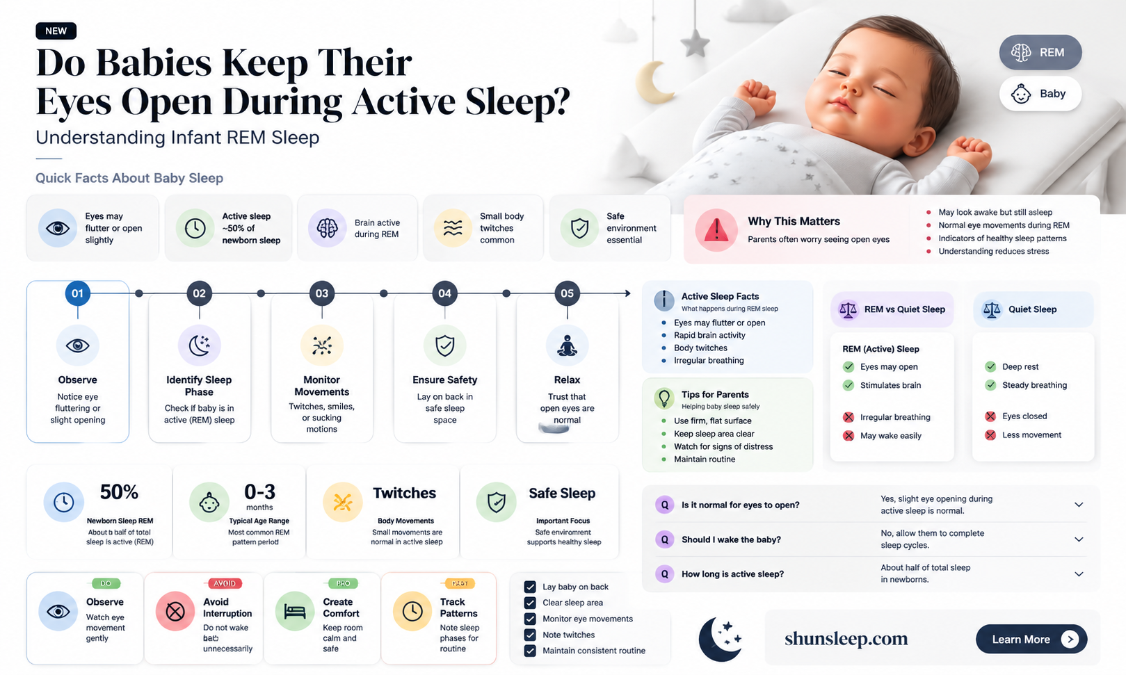 are babies eyes open in active sleep