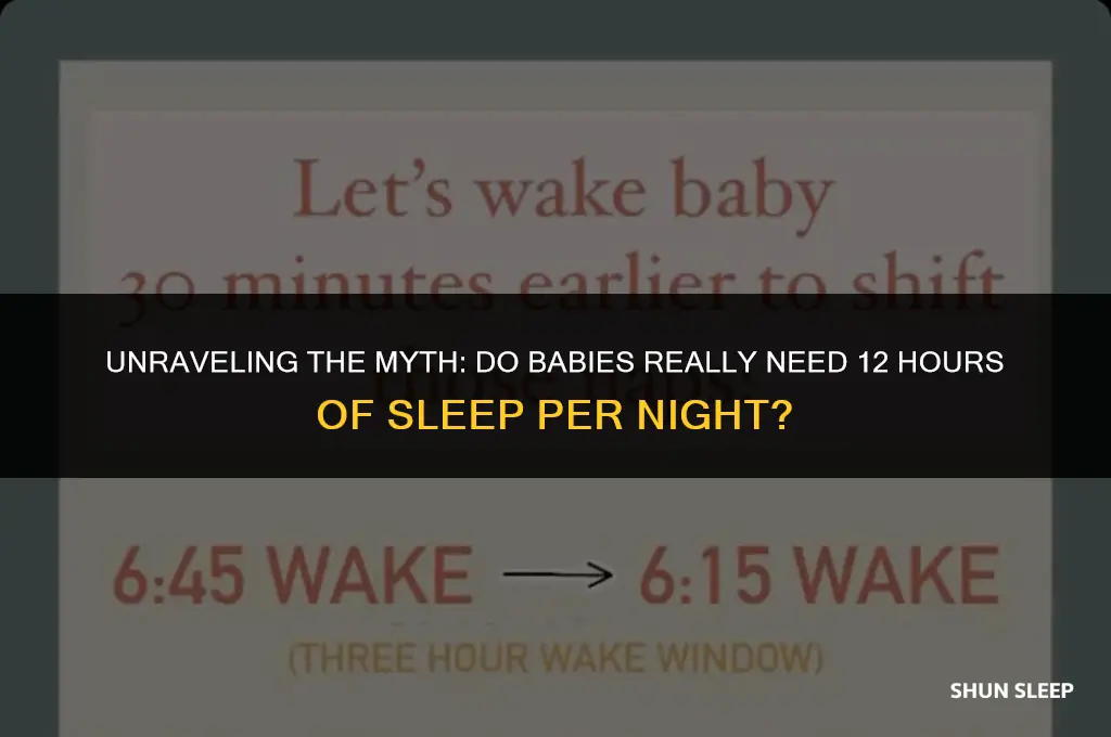 do babies need 12 hours sleep night