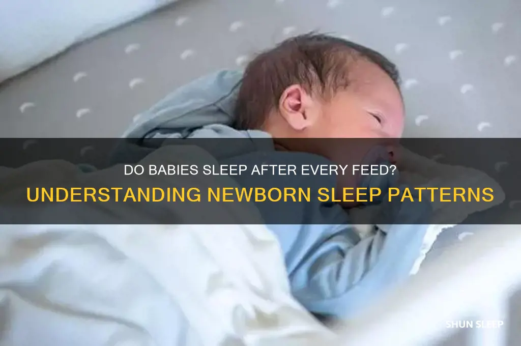 do babies sleep after every feed