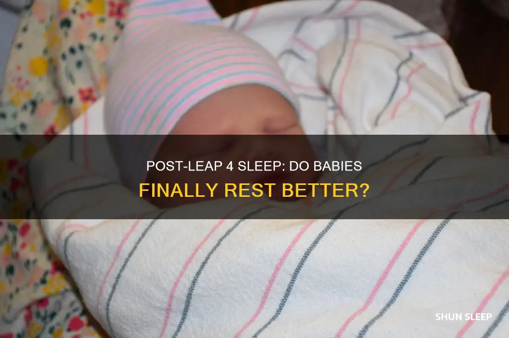 do babies sleep better after leap 4