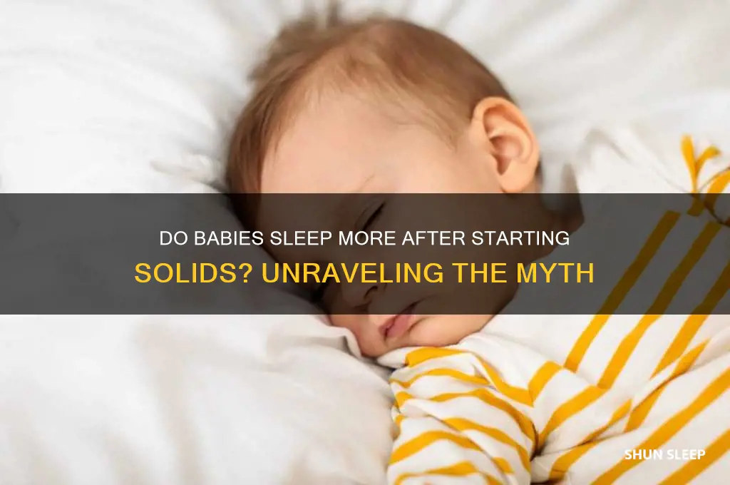 do babies sleep more after starting solids