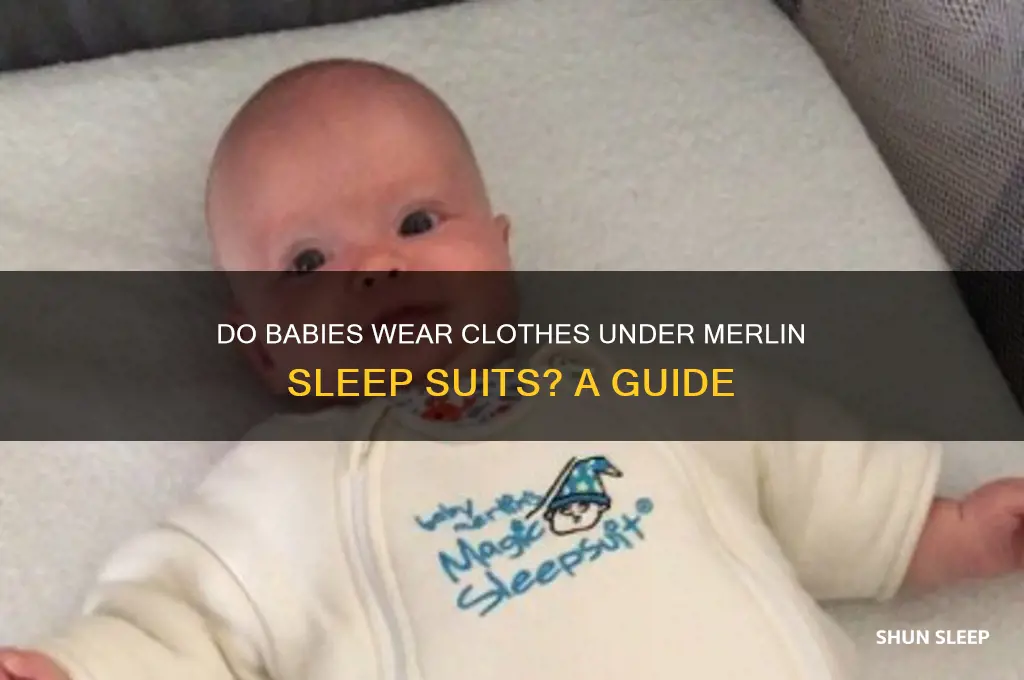 do babies wear clothes under merlin sleep suit