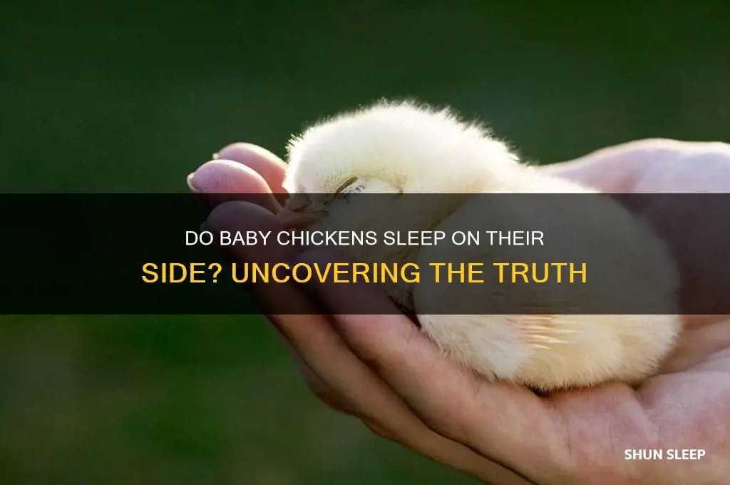 do baby chickens sleep on their side