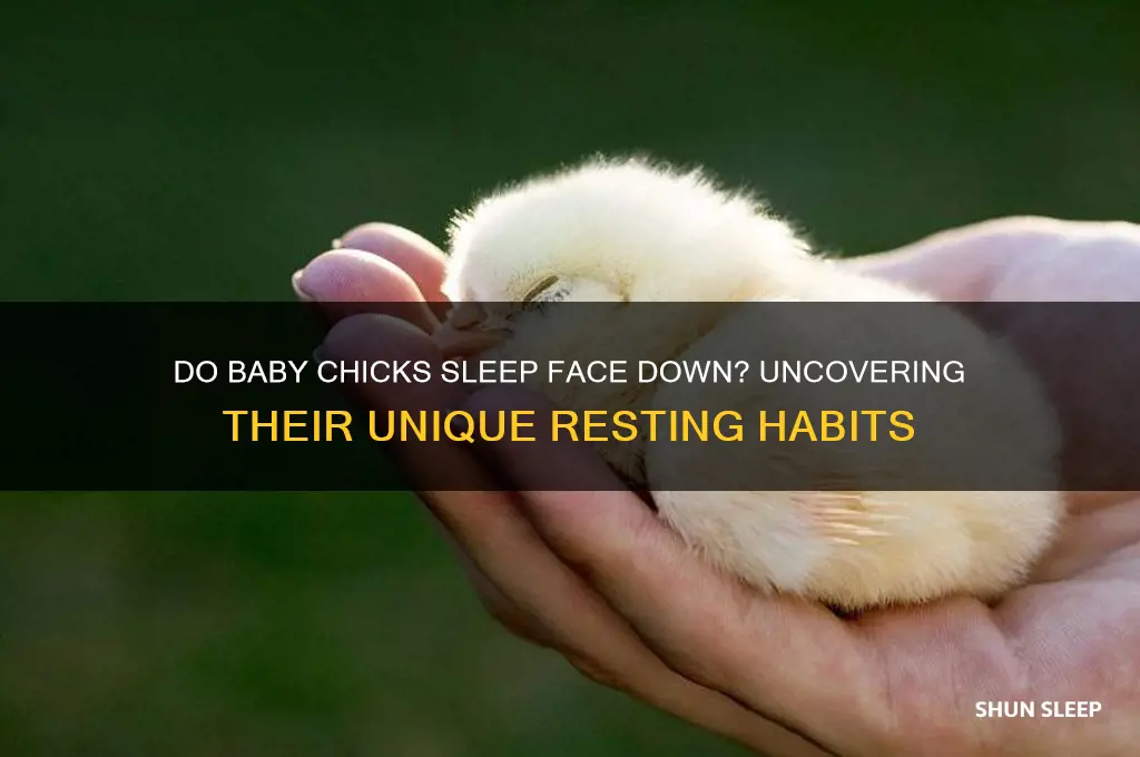 do baby chicks sleep face down