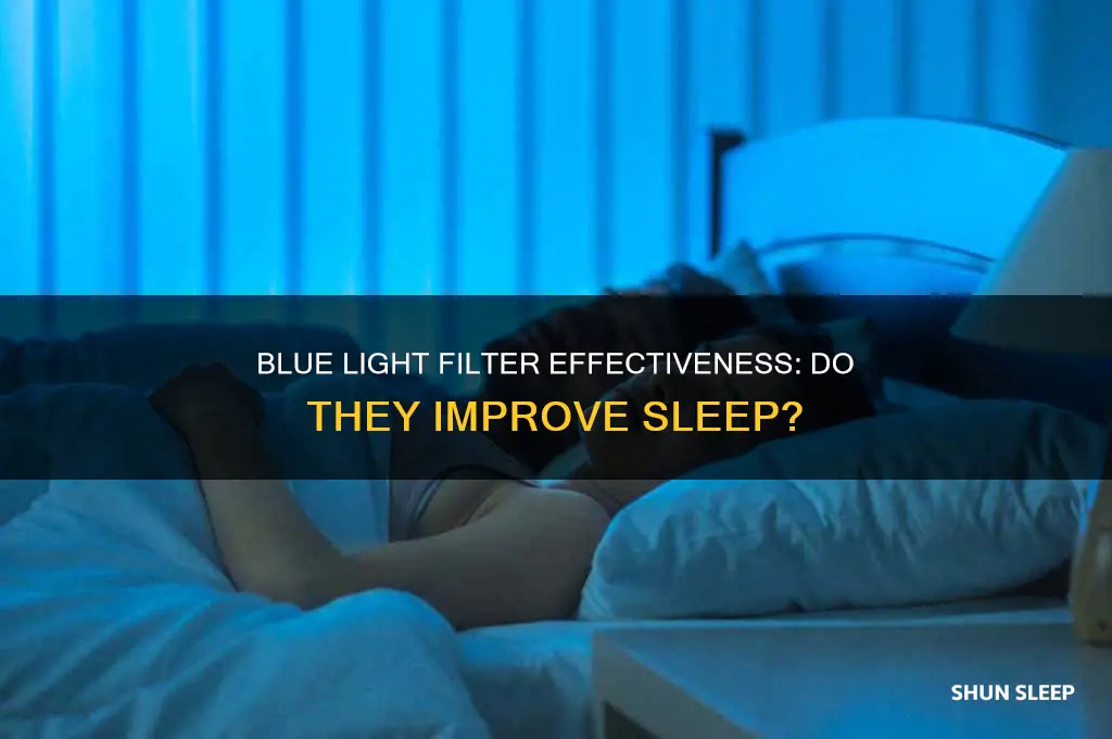 do blue light filters work for sleep
