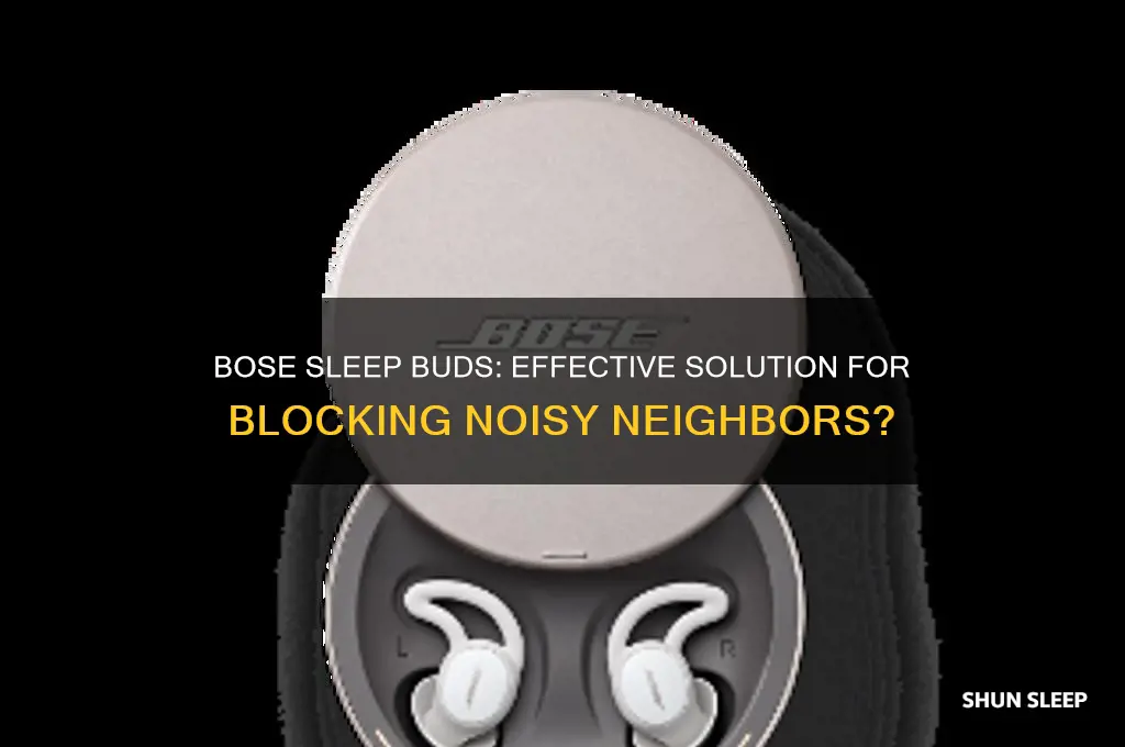 do bose sleep buds help mask noisy neighbors