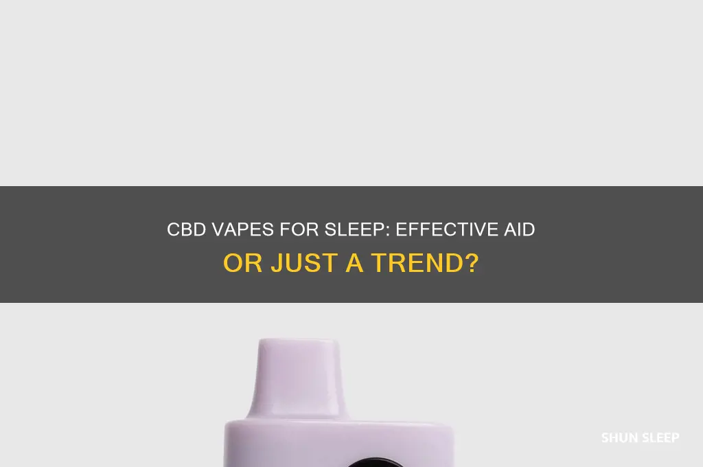 do cbd vapes help with sleep