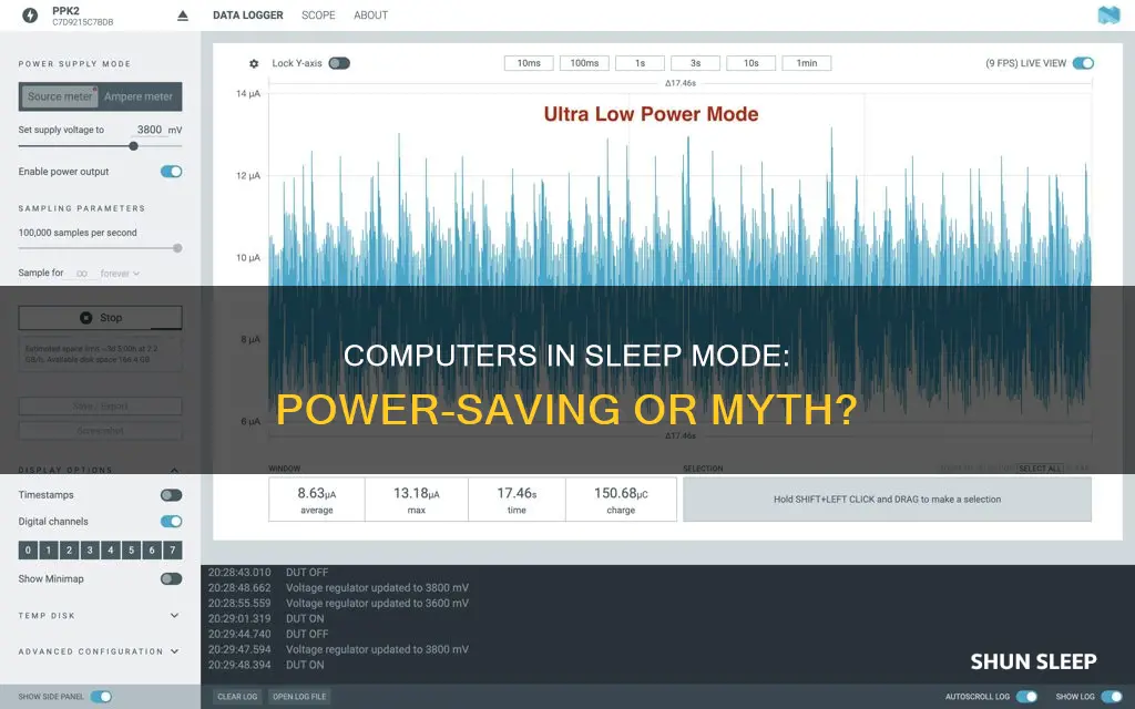 do computers in sleep mose use less power