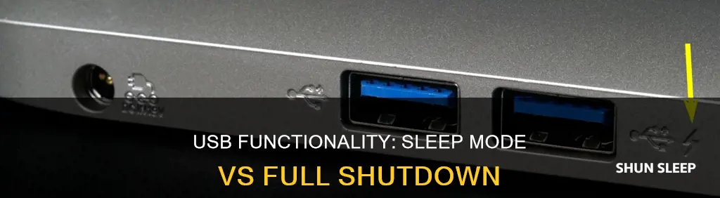 do computers usb work when in sleep