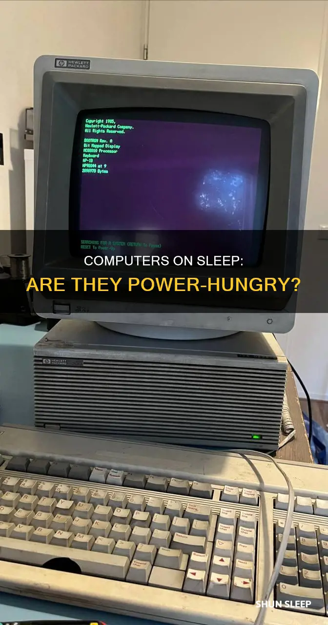 do computers use power while sleeping