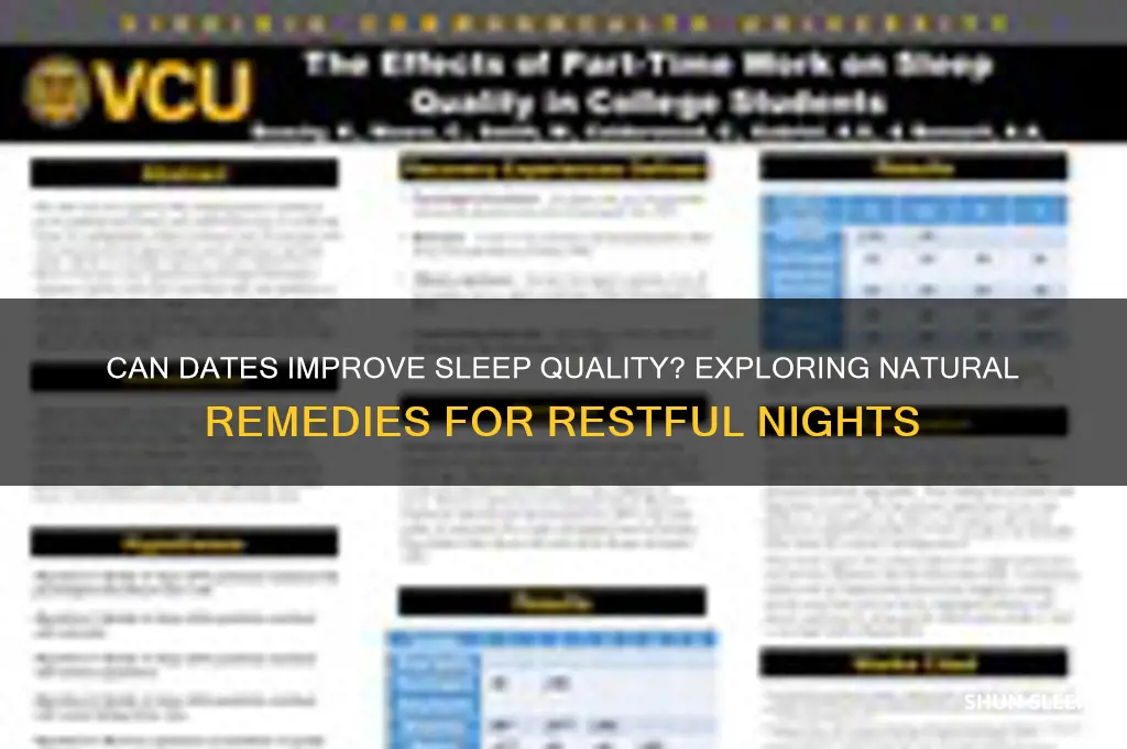 do dates help sleep